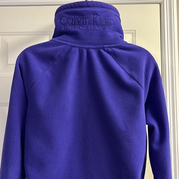 Calvin Klein Woman’s Performance Purple Zip-Up High Collar Fleece w/ Pockets-Med - Picture 10 of 14